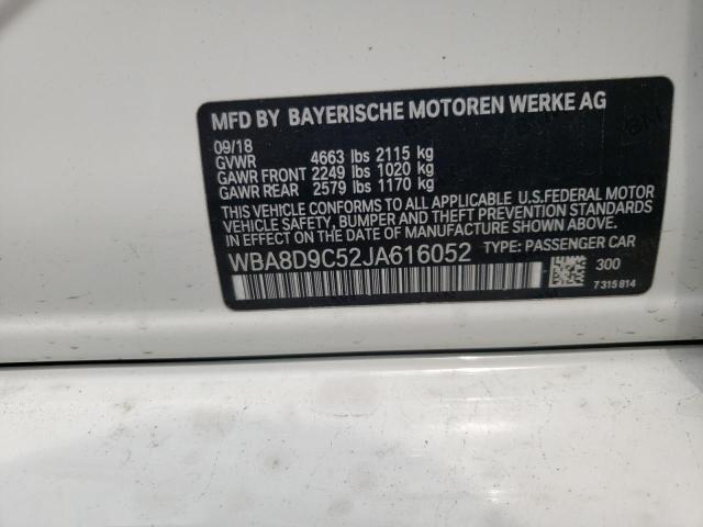 Photo 10 from auction – 2018 BMW 330 XI with VIN WBA8D9C52JA616052