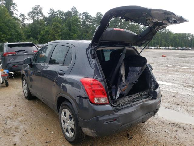 Photo 3 from auction – 2016 CHEVROLET TRAX LS with VIN 3GNCJKSB0GL249455