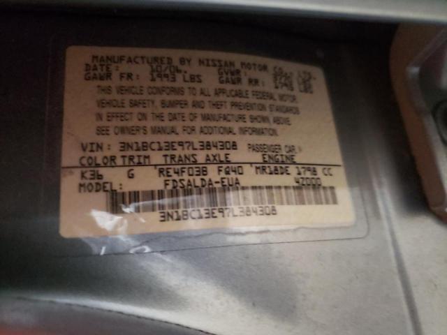 Photo 10 from auction – 2007 NISSAN VERSA S with VIN 3N1BC13E97L384308