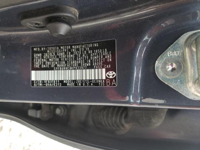 Photo 10 from auction – 2019 TOYOTA COROLLA L with VIN 5YFBURHE8KP933977