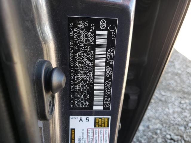 Photo 10 from auction – 2016 TOYOTA PRIUS with VIN JTDKBRFU3G3019734