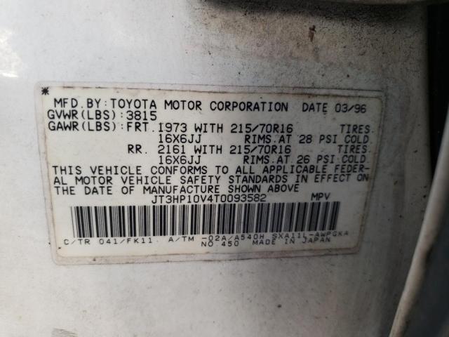 Photo 10 from auction – 1996 TOYOTA RAV4 with VIN JT3HP10V4T0093582
