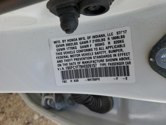 Photo 10 from auction – 2017 HONDA CIVIC EXL with VIN 19XFC1F79HE026157