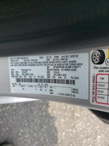 Photo 10 from auction – 2018 FORD FIESTA SE with VIN 3FADP4EJ4JM135671