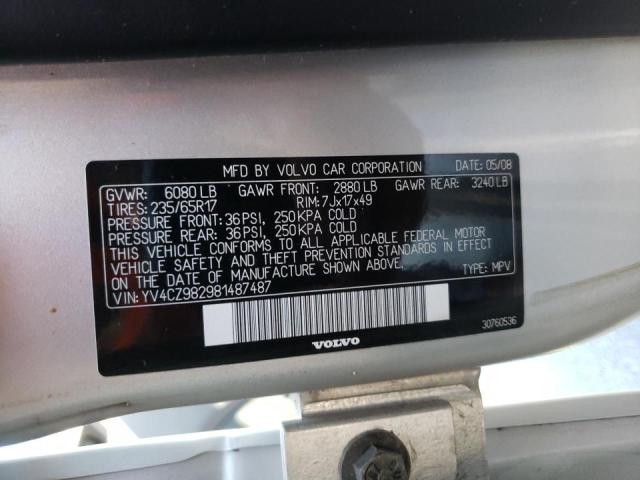 Photo 10 from auction – 2008 VOLVO XC90 3.2 with VIN YV4CZ982981487487