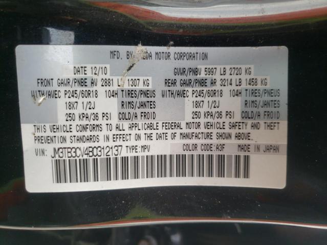 Photo 10 from auction – 2011 MAZDA CX-9 with VIN JM3TB3CV4B0312137