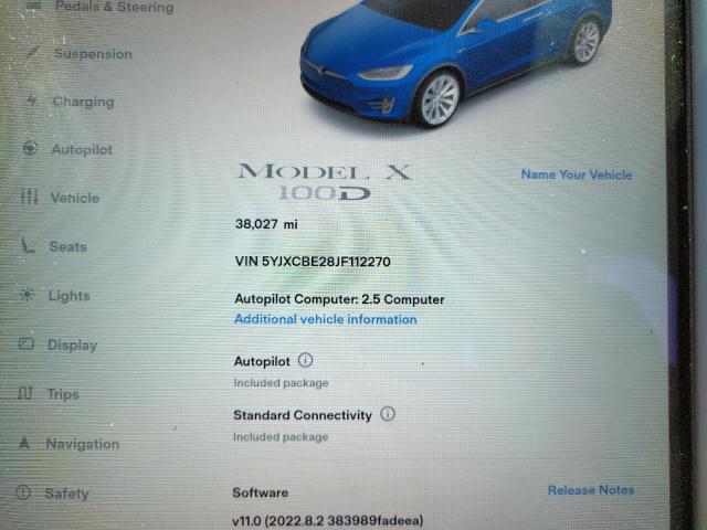 Photo 8 from auction – 2018 TESLA MODEL X with VIN 5YJXCBE28JF112270