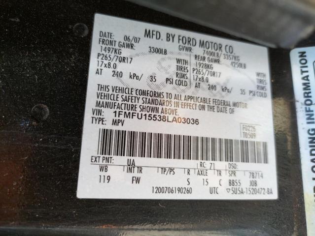 Photo 10 from auction – 2008 FORD EXPEDITION with VIN 1FMFU15538LA03036