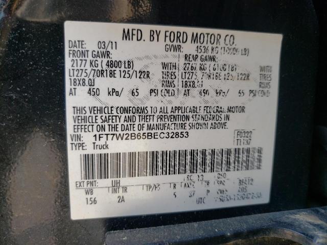 Photo 10 from auction – 2011 FORD F250 SUPER with VIN 1FT7W2B65BEC32853