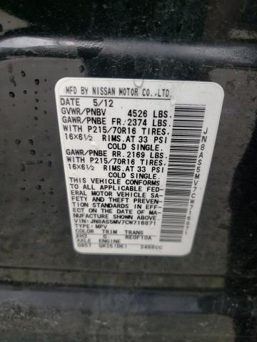 Photo 10 from auction – 2012 NISSAN ROGUE S with VIN JN8AS5MV7CW716871