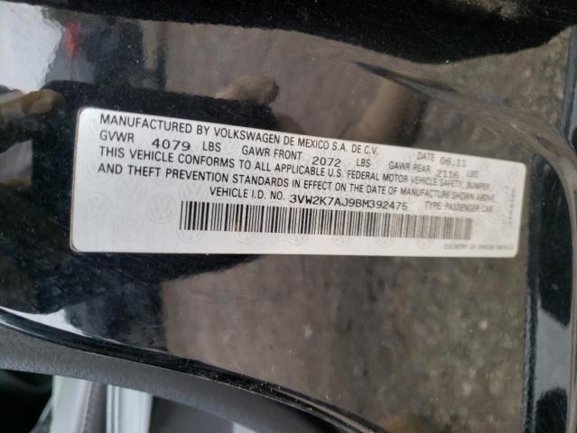 Photo 10 from auction – 2011 VOLKSWAGEN JETTA BASE with VIN 3VW2K7AJ9BM392475
