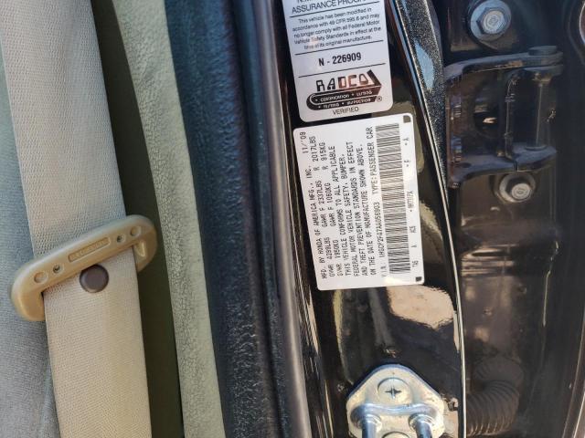 Photo 10 from auction – 2010 HONDA ACCORD LXP with VIN 1HGCP2F47AA056903