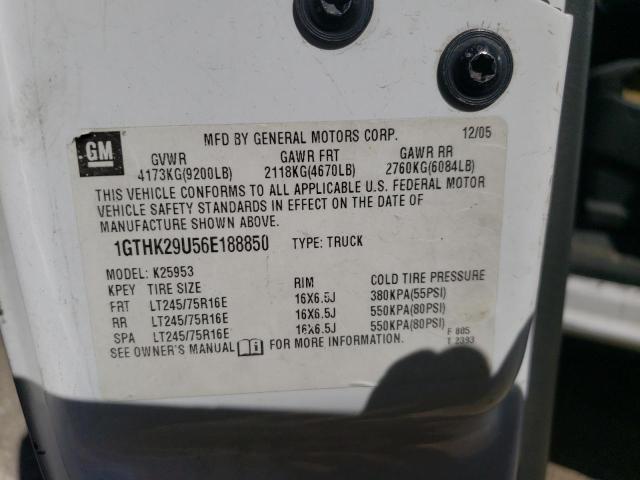 Photo 10 from auction – 2006 GMC SIERRA K25 with VIN 1GTHK29U56E188850