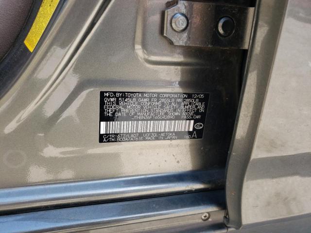 Photo 10 from auction – 2006 LEXUS LS 430 with VIN JTHBN36F165042890