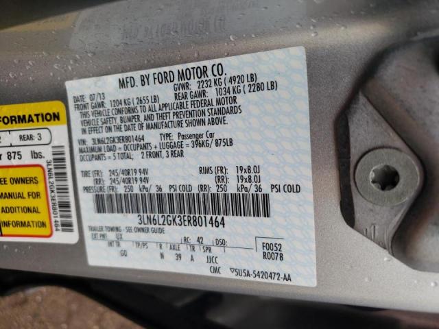 Photo 10 from auction – 2014 LINCOLN MKZ with VIN 3LN6L2GK3ER801464