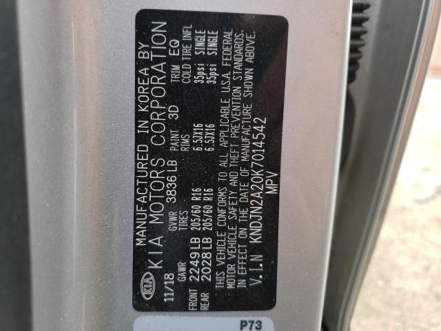 Photo 10 from auction – 2019 KIA SOUL with VIN KNDJN2A20K7014542