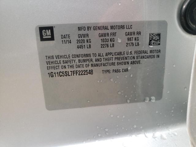 Photo 10 from auction – 2015 CHEVROLET MALIBU 1LT with VIN 1G11C5SL7FF222548