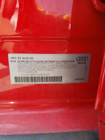 Photo 10 from auction – 2007 AUDI A4 with VIN WAUDF78E97A082658