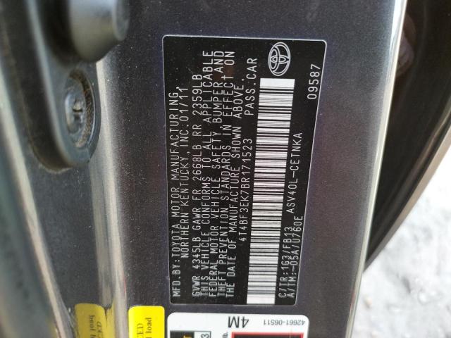 Photo 10 from auction – 2011 TOYOTA CAMRY BASE with VIN 4T4BF3EK7BR171523