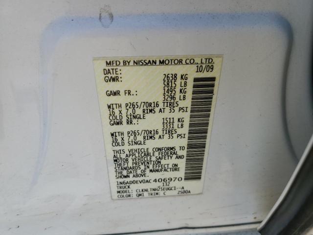 Photo 10 from auction – 2010 NISSAN FRONTIER C with VIN 1N6AD0EV0AC406970