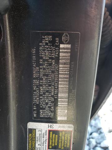 Photo 10 from auction – 2009 TOYOTA CAMRY BASE with VIN 4T1BE46K29U897267
