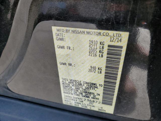Photo 10 from auction – 2015 NISSAN ALTIMA 2.5 with VIN 1N4AL3APXFC236872