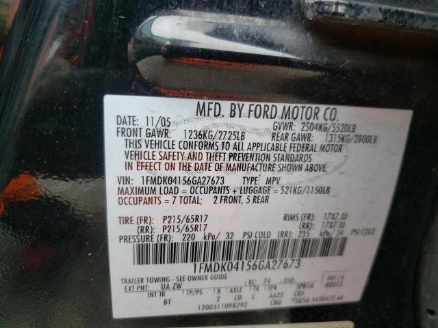 Photo 10 from auction – 2006 FORD FREESTYLE with VIN 1FMDK04156GA27673
