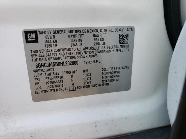 Photo 10 from auction – 2017 CHEVROLET TRAX PREMI with VIN 3GNCJMSB6HL282800