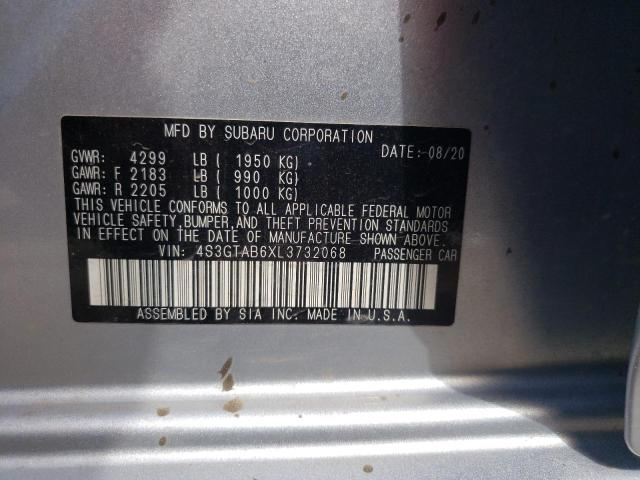 Photo 10 from auction – 2020 SUBARU IMPREZA with VIN 4S3GTAB6XL3732068