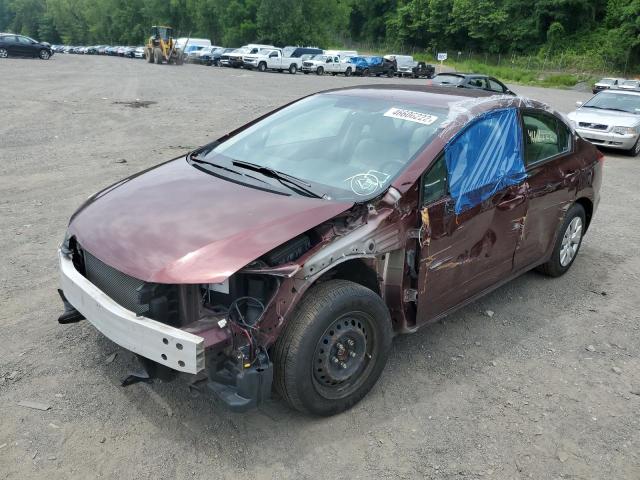 Photo 2 from auction – 2012 HONDA CIVIC LX with VIN 19XFB2F55CE377034