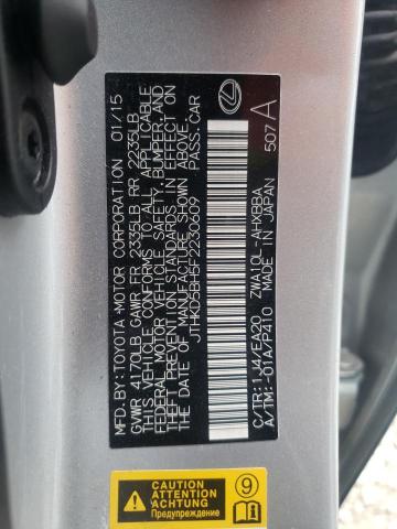 Photo 10 from auction – 2015 LEXUS CT 200 with VIN JTHKD5BH5F2230609