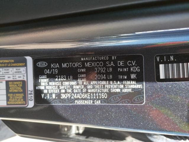 Photo 10 from auction – 2019 KIA FORTE FE with VIN 3KPF24AD6KE111160
