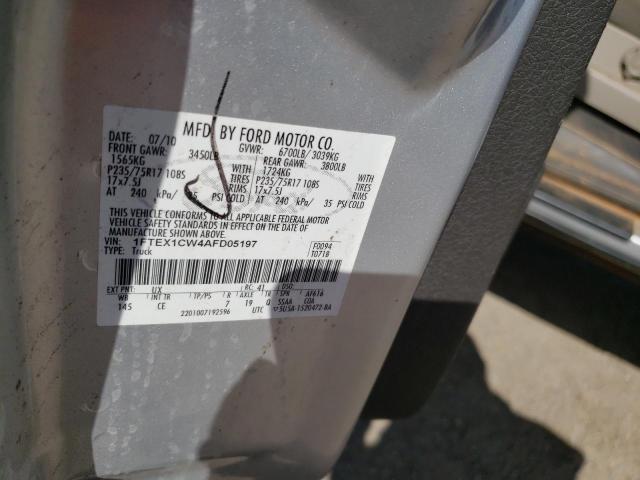 Photo 10 from auction – 2010 FORD F150 SUPER with VIN 1FTEX1CW4AFD05197