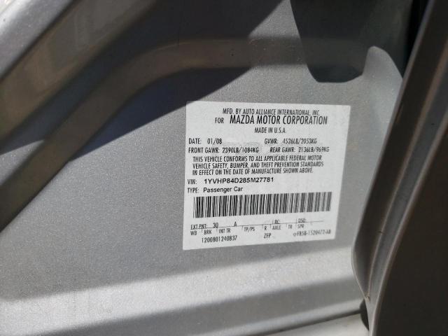 Photo 10 from auction – 2008 MAZDA 6 S with VIN 1YVHP84D285M27781
