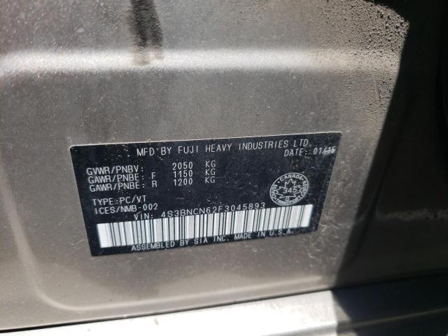 Photo 10 from auction – 2015 SUBARU LEGACY 2.5 with VIN 4S3BNCN62F3045893