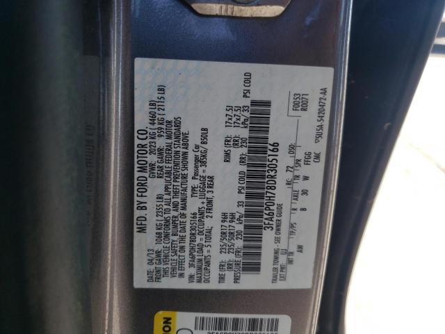 Photo 10 from auction – 2013 FORD FUSION SE with VIN 3FA6P0H78DR305166