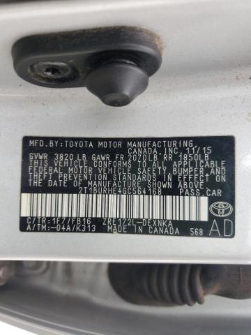 Photo 10 from auction – 2016 TOYOTA COROLLA L with VIN 2T1BURHE4GC564168