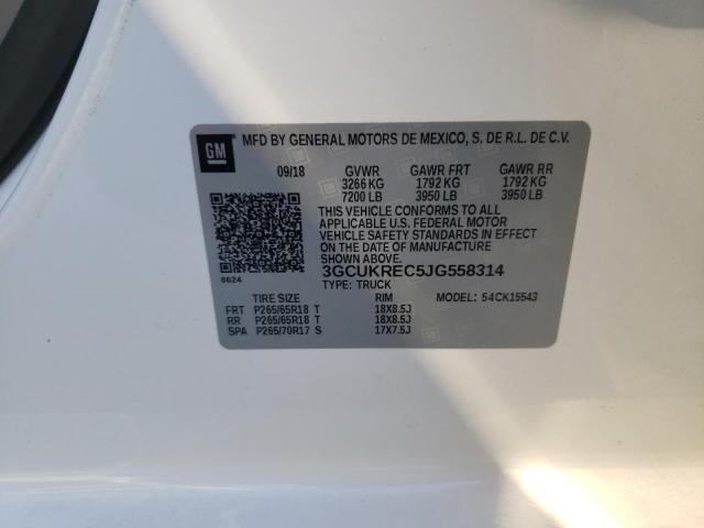 Photo 10 from auction – 2018 CHEVROLET SILVERADO with VIN 3GCUKREC5JG558314