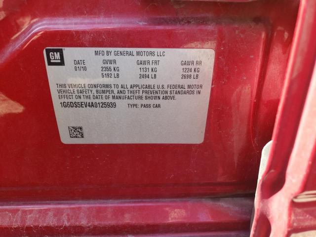 Photo 10 from auction – 2010 CADILLAC CTS PREMIU with VIN 1G6DS5EV4A0125939