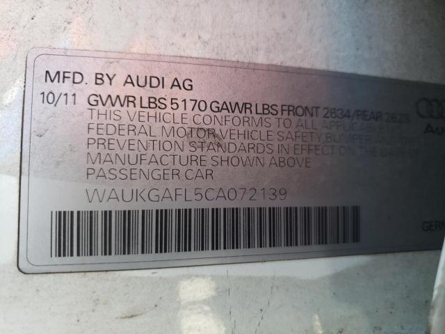 Photo 10 from auction – 2012 AUDI S4 PRESTIG with VIN WAUKGAFL5CA072139