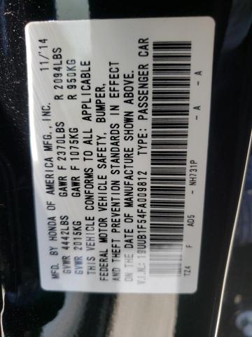 Photo 10 from auction – 2015 ACURA TLX TECH with VIN 19UUB1F54FA009812
