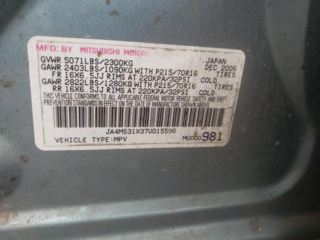 Photo 10 from auction – 2007 MITSUBISHI OUTLANDER with VIN JA4MS31X37U015596