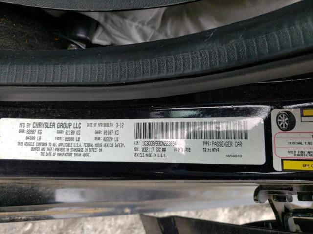 Photo 10 from auction – 2012 CHRYSLER 200 LX with VIN 1C3CCBAB3CN223094