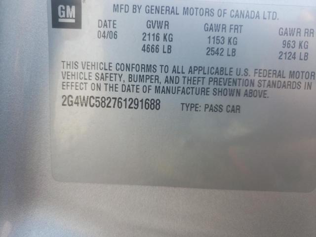 Photo 10 from auction – 2006 BUICK LACROSSE C with VIN 2G4WC582761291688