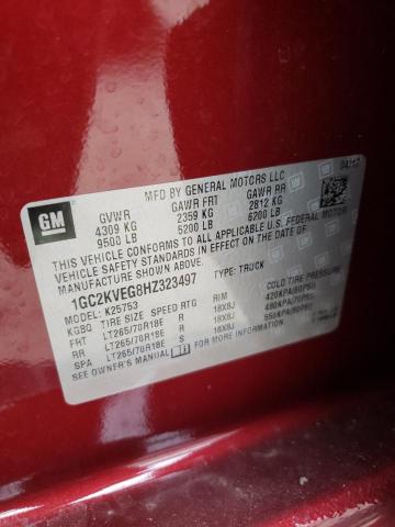 Photo 10 from auction – 2017 CHEVROLET SILVERADO with VIN 1GC2KVEG8HZ323497