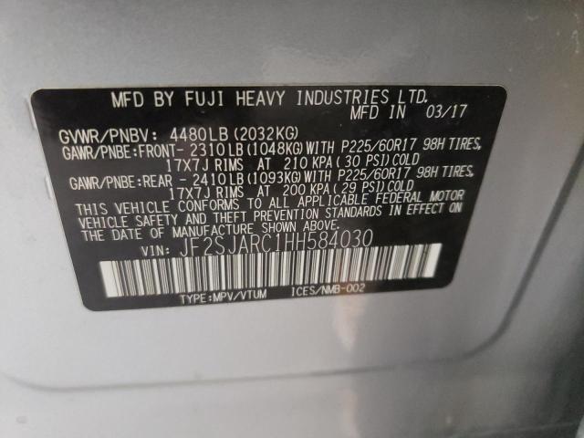Photo 10 from auction – 2017 SUBARU FORESTER 2 with VIN JF2SJARC1HH584030