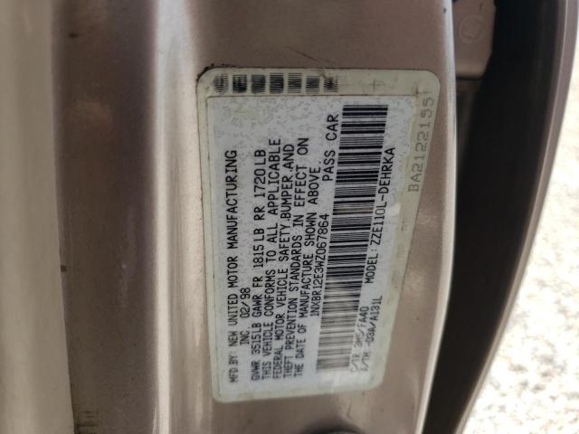 Photo 10 from auction – 1998 TOYOTA COROLLA with VIN 1NXBR12E3WZ067864
