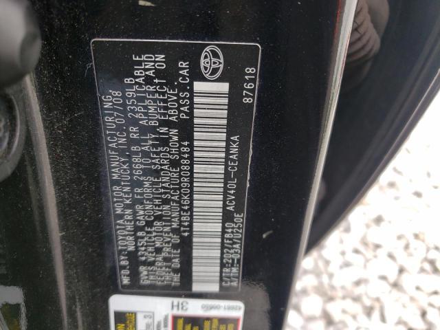 Photo 10 from auction – 2009 TOYOTA CAMRY BASE with VIN 4T4BE46K09R088484