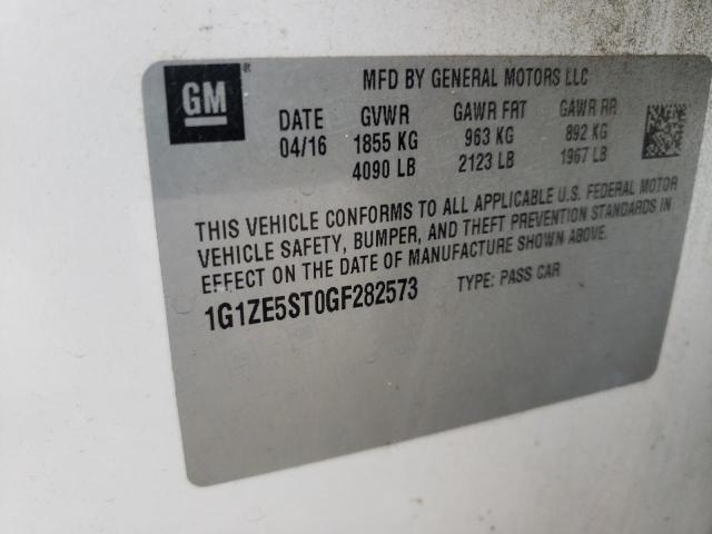 Photo 10 from auction – 2016 CHEVROLET MALIBU LT with VIN 1G1ZE5ST0GF282573