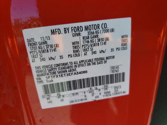 Photo 10 from auction – 2014 FORD F150 SUPER with VIN 1FTFX1ET3EFA54086